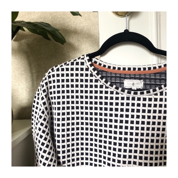 NWOT-LOU & GREY Window Pane Light Pullover Sweater - Picture 3 of 6